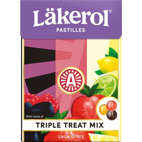Pastilles Läkerol Triple Treat - Grand Format 75g — Läkerol, bonbons suédois