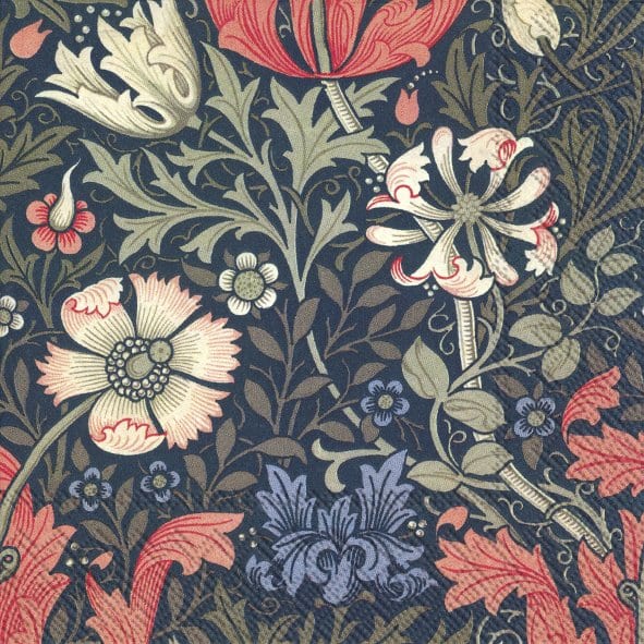 Serviettes en papier Ihr Compton V&A Dark Blue — IHR, art de la table suédois