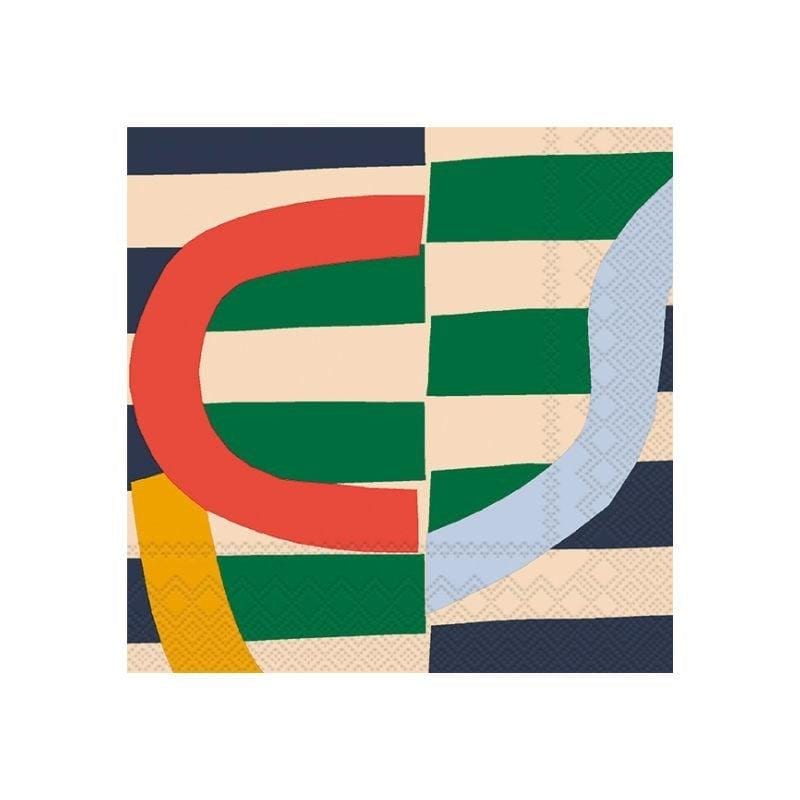 Serviettes en papier Marimekko Siirto Green — Marimekko, art de la table suédois