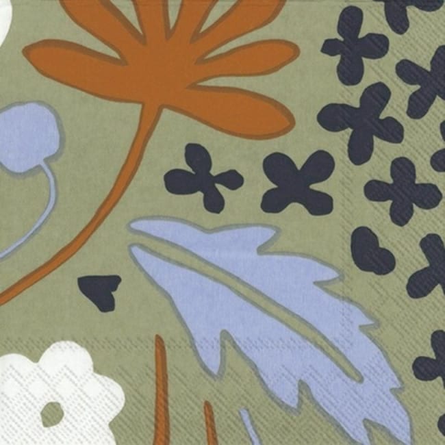 Serviettes en papier Marimekko Suvi Green — Marimekko, art de la table suédois